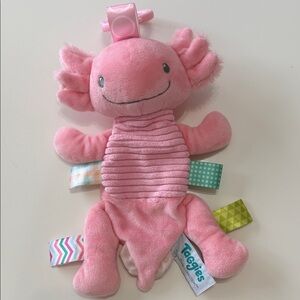 Mary Meyer TaGgies - pink rattle with crinkle paper and sensory tags.